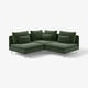Green SÖDERHAMN sectional sofa, modern design with deep seats and slim legs.