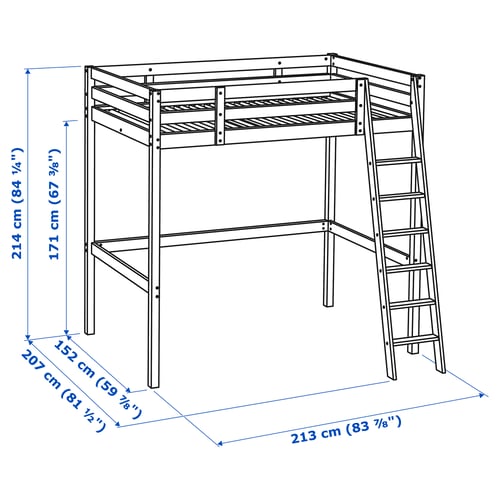 Illustration with measurements for the product: STORÅ.