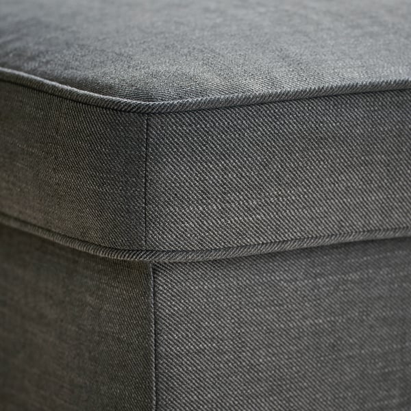 STRANDMON Footstool with storage, Nordvalla dark grey
