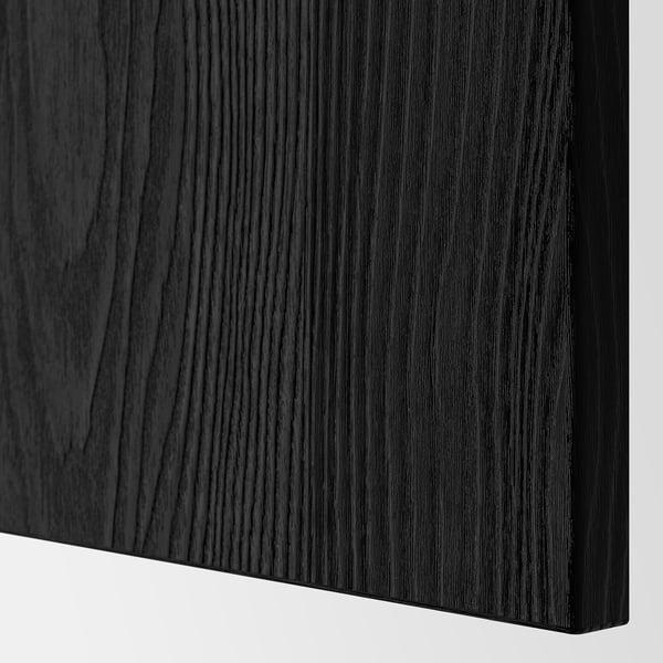 Close-up of dark wood-textured panel, smooth finish, natural grain pattern visible.