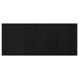 TIMMERVIKEN: black, rectangular wooden drawer front, natural wood grain design.