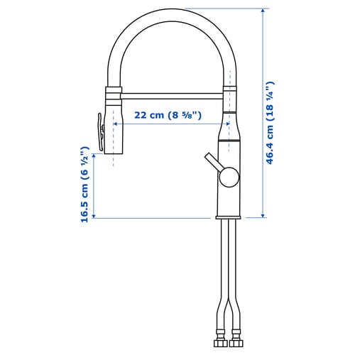 Illustration with measurements for the product: TOLLSJÖN.