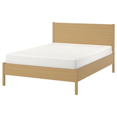 TONSTAD Bed frame, oak veneer, 180x200 cm