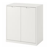 White TONSTAD cabinet, rectangular, with two doors, sleek design, and soft-closing function.