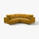 Bright yellow UPPÅKRA sectional sofa with deep cushions, modern and inviting design.