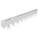 VIDGA white curtain rail, single track, aluminum, hooks, simple design.
