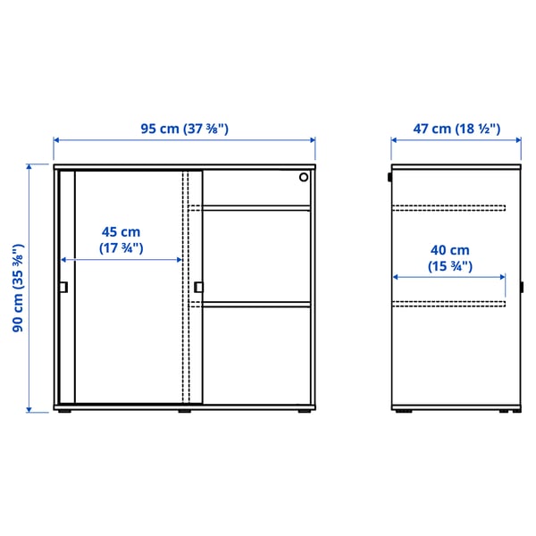 Illustration with measurements for the product: VIHALS.