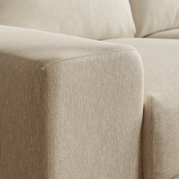 VIMLE 3-seat sofa, with wide armrests/Knäbäck light beige