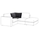 VIMLE sectional sofa in dark grey on white background, modern design with clean lines and comfortable cushions.