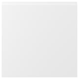 VOXTORP, white modern kitchen door, matt surface, plastic edges, square shape, minimalist design.