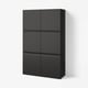 BESTÅ Storage combination with doors, black-brown/Hammarsmed anthracite, 120x42x193 cm