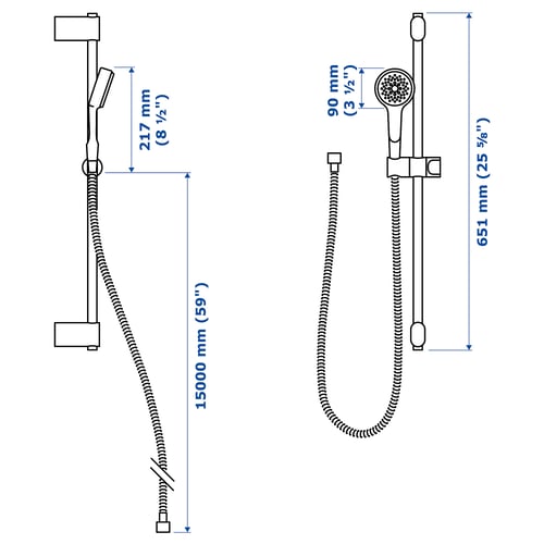 Illustration with measurements for the product: BROGRUND.