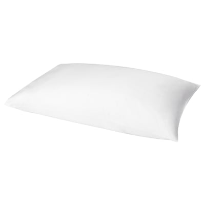 White DVALA pillowcase, made from 100% cotton, rectangular shape, smooth design.