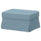 EKTORP Footstool with storage, Naggen grey-blue
