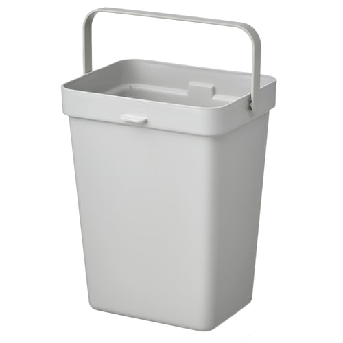 A light grey HÅLLBAR waste sorting bin with a handle, designed for recycling.
