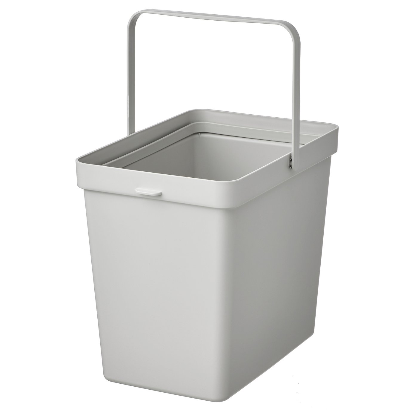 A light grey HÅLLBAR waste sorting bin with a handle.
