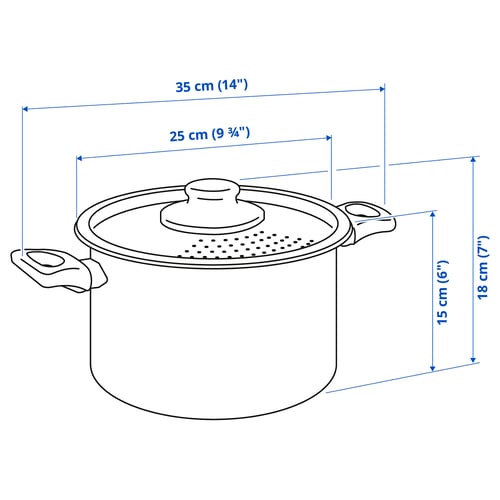 Illustration with measurements for the product: HEMLAGAD.