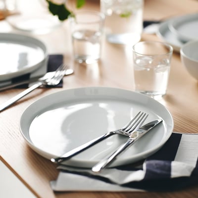 IKEA 365+ Plate, white, 24 cm