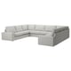 KIVIK light grey u-shaped sectional sofa; modern, minimalist design with plush cushions.