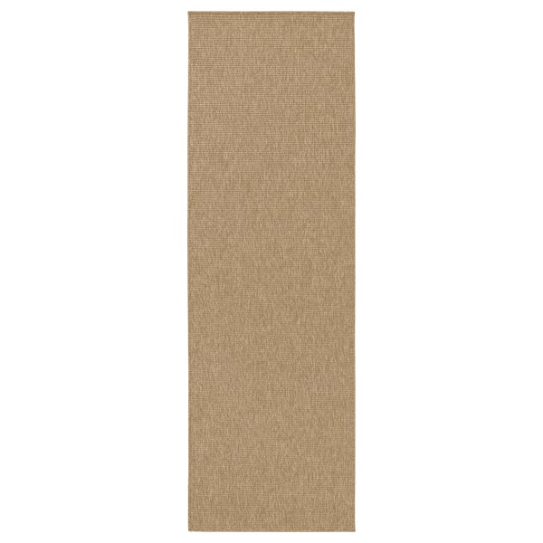 A beige and light-brown flatwoven rug named LÄTTBETONG, suitable for indoors and outdoors.