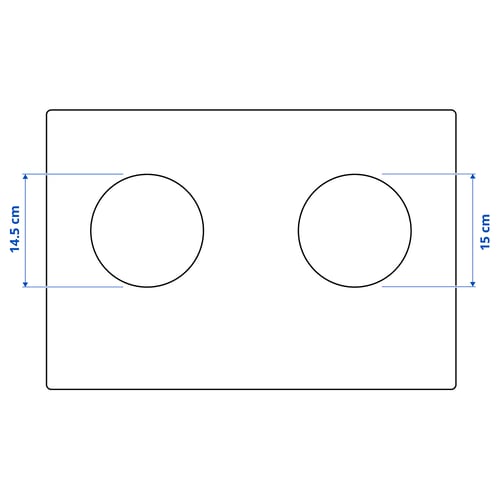 Illustration with measurements for the product: LAGAN.