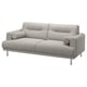 Grey LÅNGARYD sofa, modern & cosy, chrome legs.