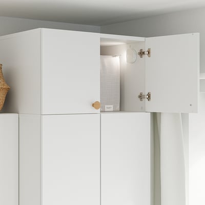 LASTARE Height extension unit with doors, white, 60x62x36 cm