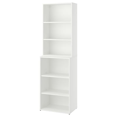 LASTARE Shelving combination, white, 60x42x201 cm
