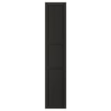 Black LERHYTTAN kitchen cabinet with wooden frames, bevelled edges, and inset panels.