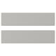 Two grey rectangular panels, simple, flat, no design.