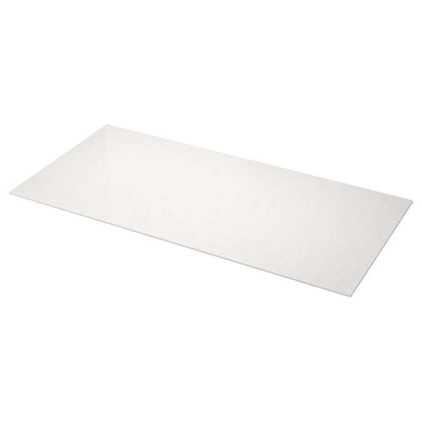 LOCKEBO Custom made worktop, white mineral effect/glass composite, 1 m²x2.0 cm