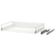 MAXIMERA pull-out drawer, white, melamine & steel, rectangular, minimalistic design.