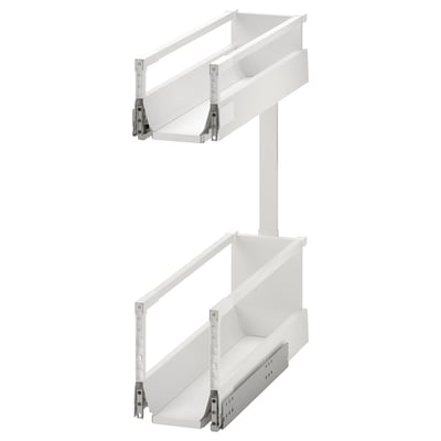 MAXIMERA pull-out cabinet, white, made of steel and melamine, rectangular shape, designed for efficient space use.