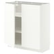 METOD Base cabinet with shelves/2 doors, white/Aspudden matt white, 80x37 cm