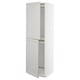 White METOD kitchen cabinet with open doors, modern design.