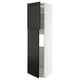 METOD cabinet with black bodbyn doors, sleek design, adjustable shelf, white frame.