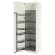 METOD High cabinet with pull-out larder, white/Aspudden matt white, 60x60x220 cm