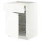 METOD / MAXIMERA Base cab f hob/drawer/2 wire bskts, white/Aspudden matt white, 60x60 cm
