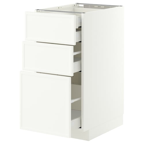 METOD / MAXIMERA Base cb 3 frnts/2 low/1 md/1 hi drw, white/Aspudden matt white, 40x60 cm