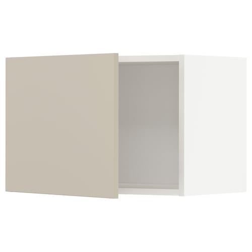 Modern beige kitchen cabinet, sleek & smooth design. Part of IKEAs METOD system.