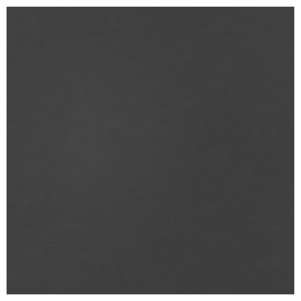 A sleek black MÖCKLARP high-pressure porcelain worktop, smooth & square, highly heat and scratch-resistant.