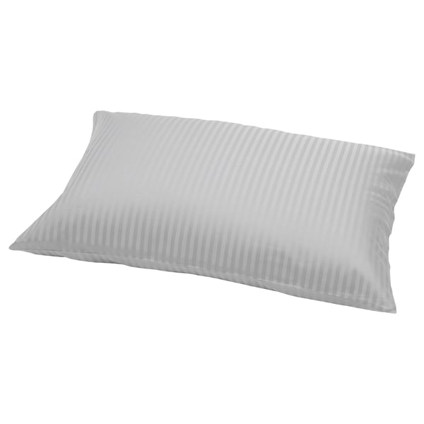 A grey NATTJASMIN pillowcase, rectangular, with a silky smooth sateen-weave design, made of cotton and lyocell.