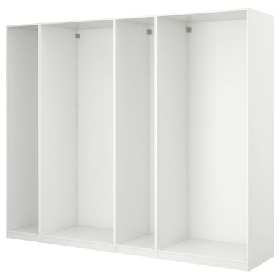 White PAX wardrobe unit, rectangular, particleboard.