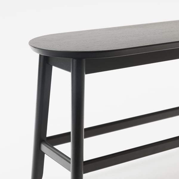 RÄVSTEN Bench, black, 93 cm