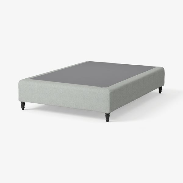 RENFJÄLLET Pocket spring mattress base, incl leg medium firm/Tibbleby beige/grey, 120x200 cm