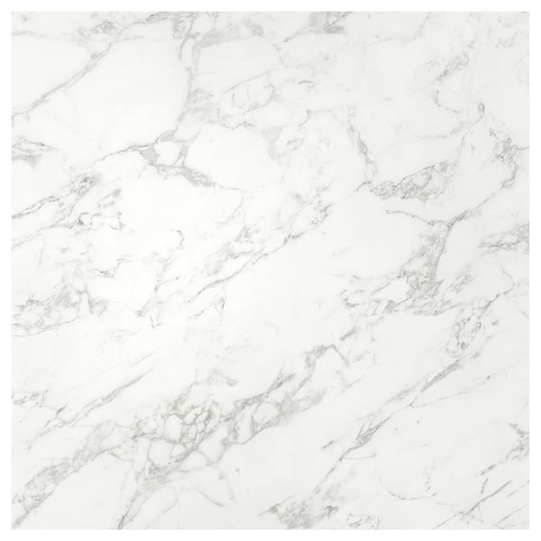 SIBBARP wall panel. White, marble effect. High-pressure melamine laminate. Rectangle. Clean, sleek design. Easy to clean and durable.