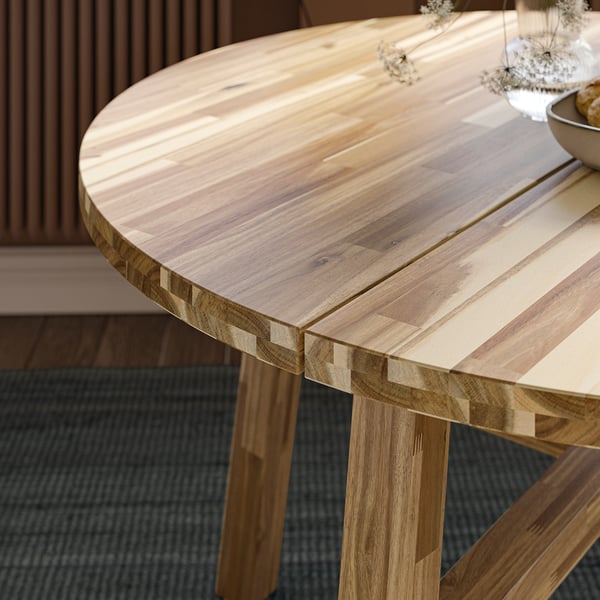 SKOGSTA / SKOGSTA Table and 4 chairs, acacia/black, 120 cm