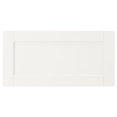 White SMÅSTAD front panel for konstruera drawer, rectangular, smooth surface.