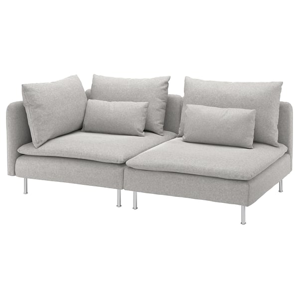 SÖDERHAMN sectional sofa, grey, modern, spacious, deep cushions.