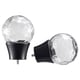 SOLBLOMMOSSA Finials, 1 pair, black/glass